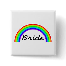 Bride (Rainbow) buttons by TeeZazzle Bride (Rainbow) buttons