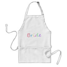 Bride rainbow colors design! apron