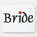 Bride (Red Hearts) mousepads by TeeZazzle Bride (Red Hearts) mousepads