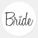 Bride Round Stickers