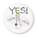 Bride Says Yes magnets