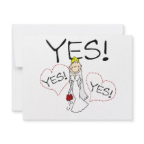 Bride Says Yes Tshirts and Gifts Invitation