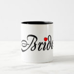 Bride (Script Red Hrt) Coffee Mugs