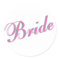 Bride (Script) Stickers