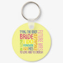 Bride Sentiments Wedding keychain