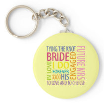 Bride Sentiments Wedding Key Chain