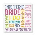 Bride Sentiments Wedding magnet