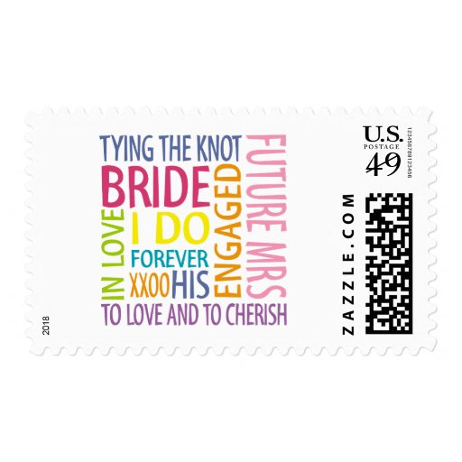 Bride Sentiments Wedding Stamps Zazzle