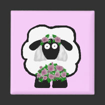 Bride Sheep Magnet magnets