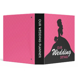 Bride Silhouette Wedding Planner (pink) binder