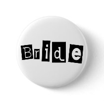 Bride (Sq Blk) buttons by BacheloretteGirl Bride (Sq Blk) buttons