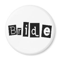 Bride (Sq Blk) magnets by BacheloretteGirl Bride (Sq Blk) magnets