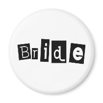 Bride (Sq Blk) magnets by BacheloretteGirl Bride (Sq Blk) magnets