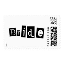 Bride (Sq Blk) postage by BacheloretteGirl Bride (Sq Blk) postage