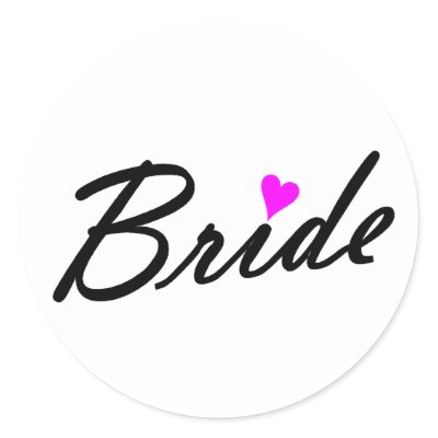 Bride Round Sticker
