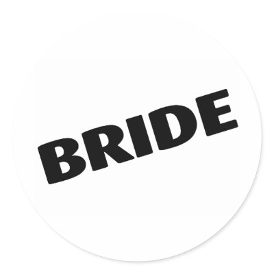 Bride Round Sticker