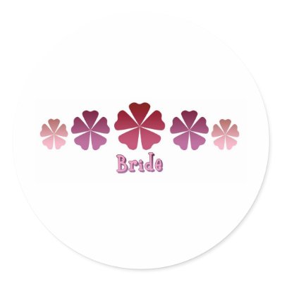 Bride Round Stickers