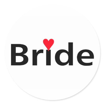 Bride Round Sticker