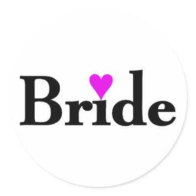 Bride Round Sticker