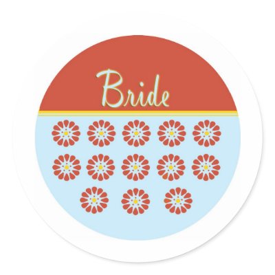 Bride Round Sticker
