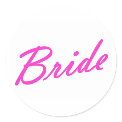 Bride Round Sticker