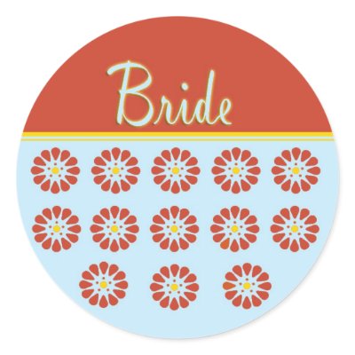 Bride Round Stickers
