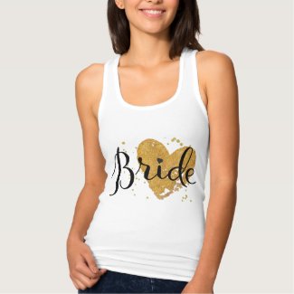 Bride T Shirt with Gold Heart