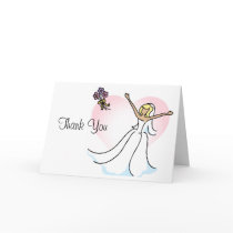 Bride throwing Bouquet cards