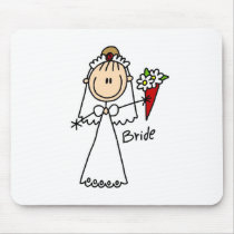 Bride Throwing The Bouquet Mousepad by stick_figures Bride Throwing The Bouquet Mousepad
