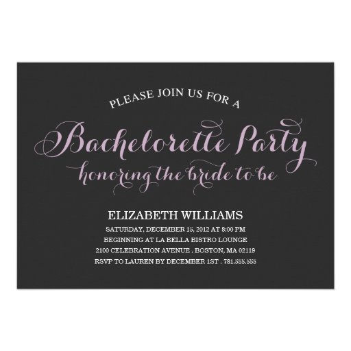 BRIDE TO BE | BACHELORETTE PARTY INVITATION