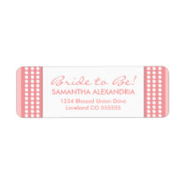 Bride to Be Personalized Return Address Labels