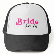 Bride To Be Pink Black Mesh Hats