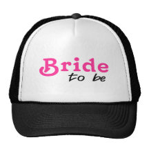 Bride To Be Pink Black Mesh Hats