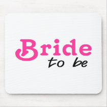 Bride To Be Pink Black Mousepad