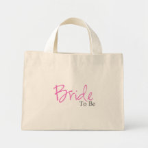 Bride To Be (Pink Script) Tote Bags