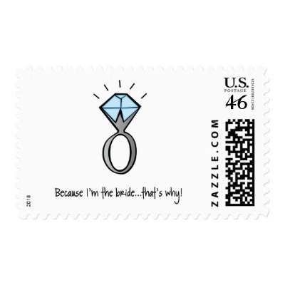 bride to be postage stamp