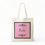 Bride Tote Bag -- Custom Background Color