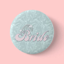 Bride Turquoise Silk Button