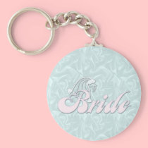 Bride Turquoise Silk Keychain keychains