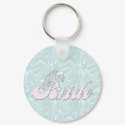 Bride Turquoise Silk Keychain