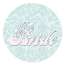 Bride Turquoise Silk Stickers