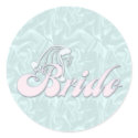 Bride Turquoise Silk Stickers by fun_tshirt Bride Turquoise Silk Stickers