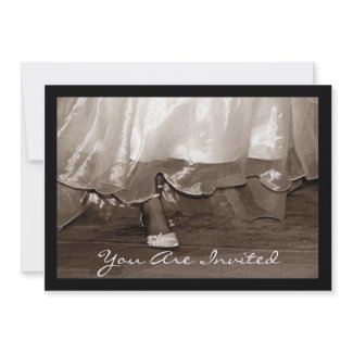 Bride Walking You Are Invited invitation