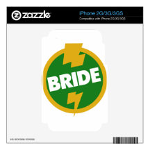 Bride Wedding - Dupree Decal For iPhone 3