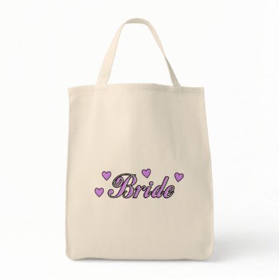 Bride Wedding Hearts Tote Bag