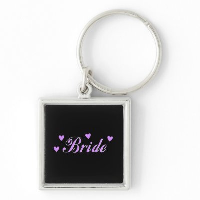 Bride Wedding Hearts Keychain
