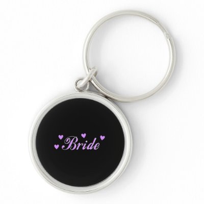 Bride Wedding Hearts Key Chain