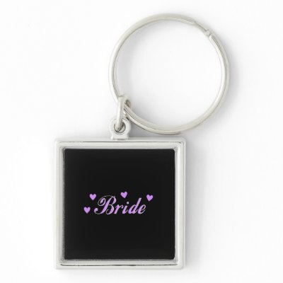 Bride Wedding Hearts Keychain