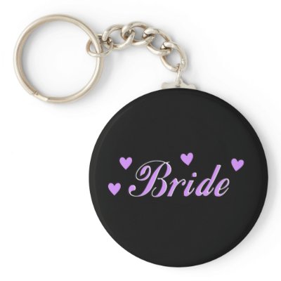 Bride Wedding Hearts Keychains