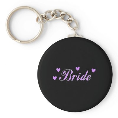 Bride Wedding Hearts Key Chain